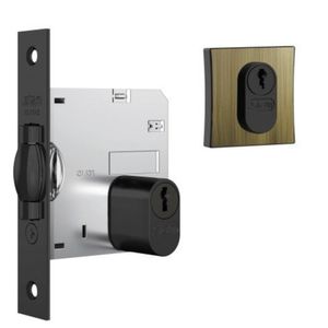 Fechadura Externa 1005 Pivotante Roseta Quadrado Escovado Stam