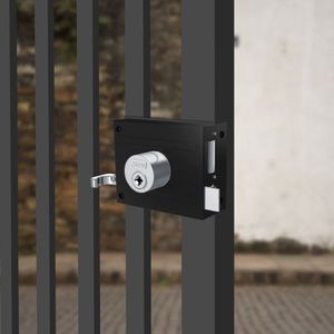 Fechadura 1701/100 Preto Fosco Espelho Inox Stam