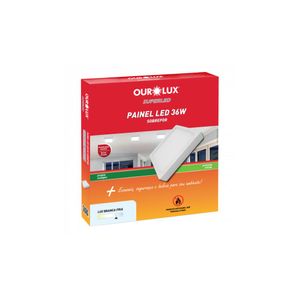 Plafon Led Sobrepor 36w 2700k Quadrado Bivolt Ourolux
