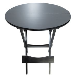 Mesa Dobrável Redonda 75cm Imbuia Preta Fimap