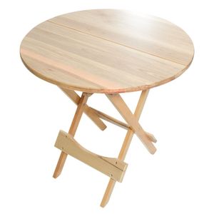 Mesa Dobrável Redonda 75cm Natural Fimap