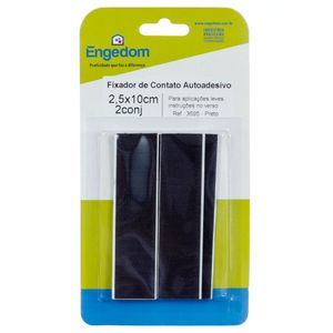 Fixador Auto Adesivo 25x100 Preto Engedom