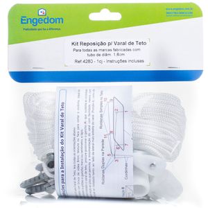 Kit Varal De Teto Completo Acessórios Com Corda Engedom