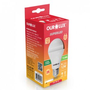 Lâmpada Superled Ouro 12w 3000k Bivolt Ourolux