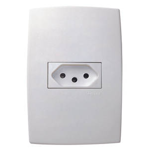 Conjunto Tomada Plus Horinzontal 2p+T 4x2 10a Branco Legrand