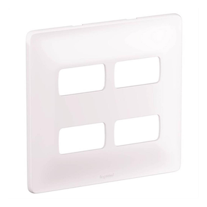 Placa Zeffia 2+2p Separados 4x4 Branco Legrand