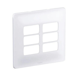 Placa Zeffia 3+3p Separados 4x4 Branco Legrand