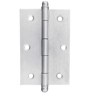 Dobradiça Leve 3 1/2x2 5/16 Ferro Cromado Acetinado Escovado União Mundial