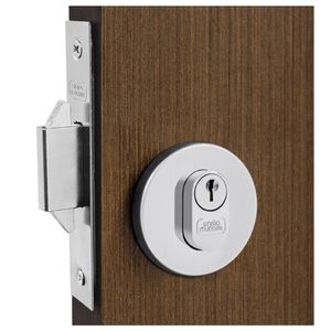 Fechadura Maquina 45 Porta Correr Externa Roseta Redondo Cromado União Mundial