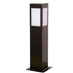 Poste Alumínio Quadrado 50cm Pa-150 Preto E27 1 Lampada Ideal