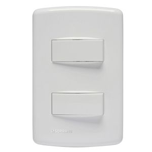 Conjunto Duale 2 Interruptor Simples 10a Soprano