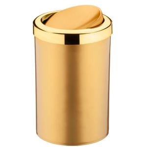 Lixeira Com Tampa Basculante 8 Litros Dourado Future