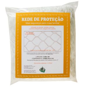 Kit Tela Proteção 3.5x5m Branco Com Corda Victoria Reggia