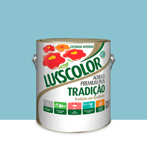 Tinta Premium Acrílica Tradição Azul Céu 3.6l Lukscolor