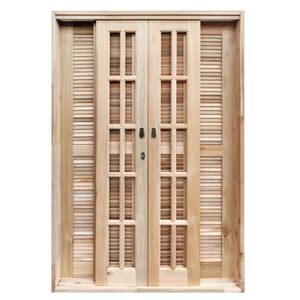 Porta Balcão Correr Reta 6 Folhas Eucalipto Com Ferragens Batente-14 215x200 Sidney Esquadrias