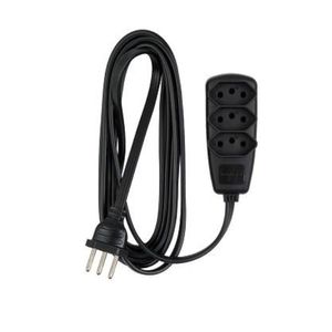 Extensao Sort 2p+T Pp 10a 3mt Preta Legrand