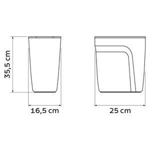 Lixeira Plástica Compact Basculante Branco 10.5l Tramontina
