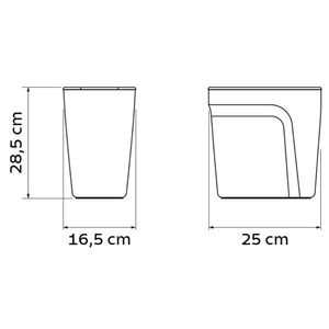 Lixeira Plástica Compact Click Branco 8.5l  Tramontina