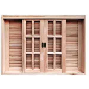 Veneziana Correr Reta 6 Folhas Eucalipto Batente-14 100x180 Sidney Esquadrias