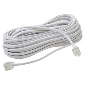 Extensão De Telefone Lisa Plug 4 Vias 10 M Branco Interneed