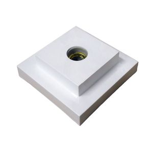 Plafon Quadrado Soquete Porcelana E27 Branco Interneed