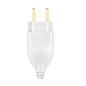Plugue Macho Cabo Tita 2p+T10a Branco Interneed