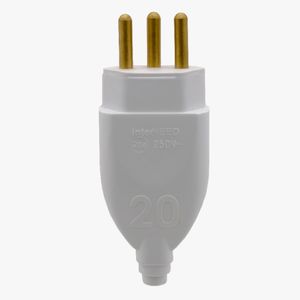 Plugue Macho Cabo Tita 2p+T20a Branco Interneed