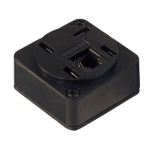 Adaptador Telefone Fêmea Padrão Com 1 Jack 2 Vias Preto Interneed