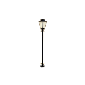 Poste Aço Fosfatizado P-3 Preto E27 1 Lampada Ideal