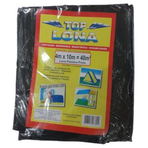 Lona Plástica Preta 4x10 Br Lonas
