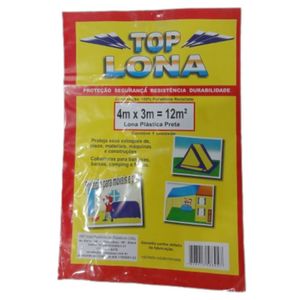 Lona Plástica Preta 4x3 Br Lonas