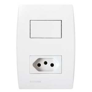 Conjunto Ilus 1 Interruptor Simples 4x2 1 Tom 2p+T 20a Soprano