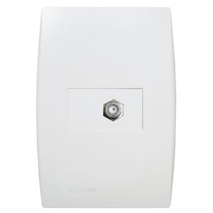 Conjunto Ilus 1 Tomada Cabo Coaxial 4x2 Soprano