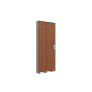 Porta Riobras Batente De Aço Folha Madeira Mogno 215x85 Esquerda Ullian