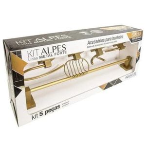 Kit Alpes 5 Peças Dourado Aquaplás