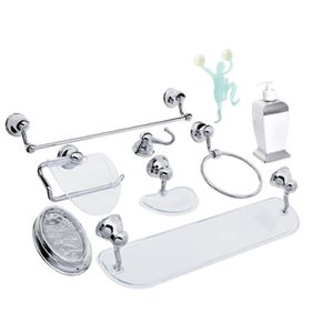 Kit Acessorios Verona 9 Peças Cromado Cristal Aquaplás