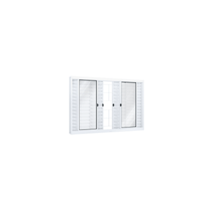 Venez Rio Bras Pronta De Correr Central Grade Quadrada 100x150 Branco Ullian