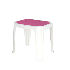 Mesa Infantil Versa Em Polipropileno Rosa E Branco Tramontina