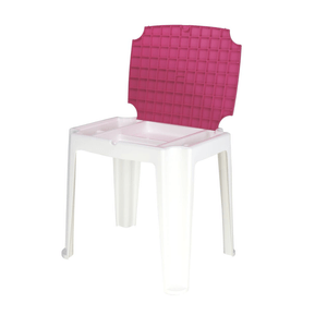 Mesa Infantil Versa Em Polipropileno Rosa E Branco Tramontina