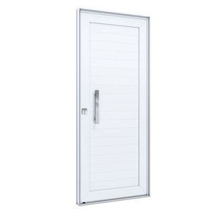 Porta Ideale Lambri Com Puxador 40cm 215x095 Esquerdo Branco Lucasa