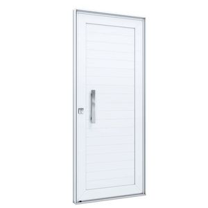 Porta Ideale Lambri Com Puxador 40cm 215x095 Direito Branco Lucasa