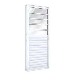 Porta Rbp Mista Com Travessa 215x085 Esquerdo Branco Riobras