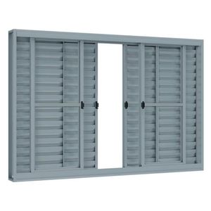 Veneziana Riobras Correr Central Sem Grade 100x100 Sem Pintura Sem Vidro Riobras