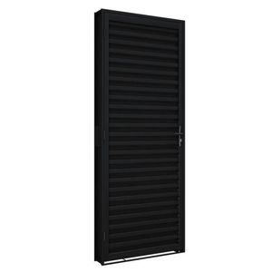 Porta Rbp Giro Laminada 215x85 Esquerda Preta Riobras