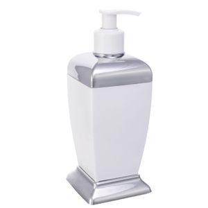 Porta Sabonete Líquido Euro Cromado Branco Aquaplás