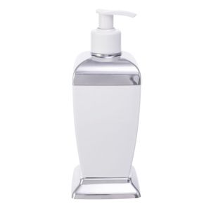 Porta Sabonete Líquido Euro Cromado Branco Aquaplás
