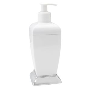 Porta Sabonete Líquido Branco Com Cromado Aquaplás