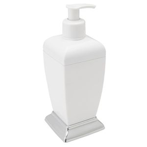 Porta Sabonete Líquido Branco Com Cromado Aquaplás
