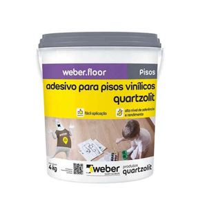 Adesivo Para Pisos Vinílicos Branco 4kg Quartzolit