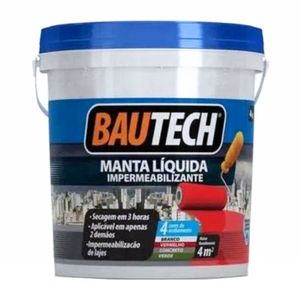 Manta Líquida Impermeabilizante Branco 4kg Bautech